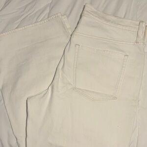 J. Crew Women's Wide Leg Off-White Jeans